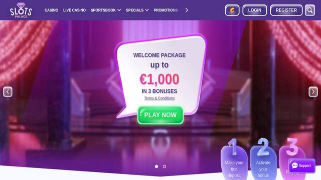 SlotsPalace casino screenshot